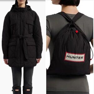 NEW HUNTER Belted Self Packable Quilted Jacket in black for women 1225 6m8
